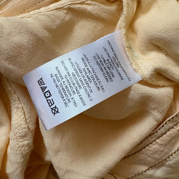 NWOT! OU Urban Outfitters Greta Overall Romper, SZ XS, Yellow - Picture 11 of 12